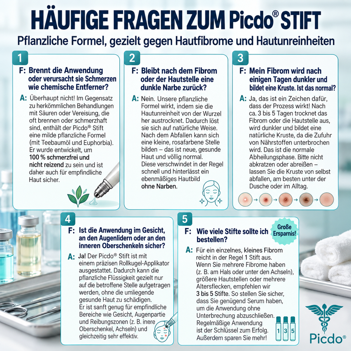 🧶🧶𝐏i𝐜𝐝o® 7-Tage-Entferner für Hautmale und Hautflecken (Schmerzfreier Roll-on ohne Narbenbildung)