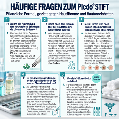 🧶🧶𝐏i𝐜𝐝o® 7-Tage-Entferner für Hautmale und Hautflecken (Schmerzfreier Roll-on ohne Narbenbildung)