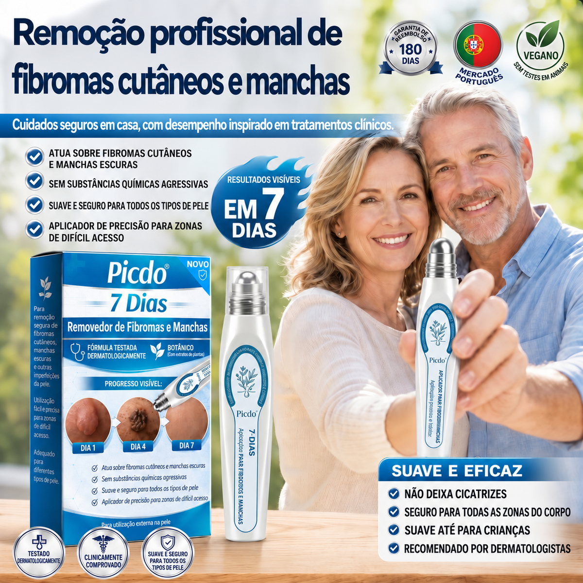 🧶🐍𝐏i𝐜𝐝o® Eliminador de Marcas e Manchas em 7 Dias (Roll-on Sem Dor e Sem Cicatrizes)